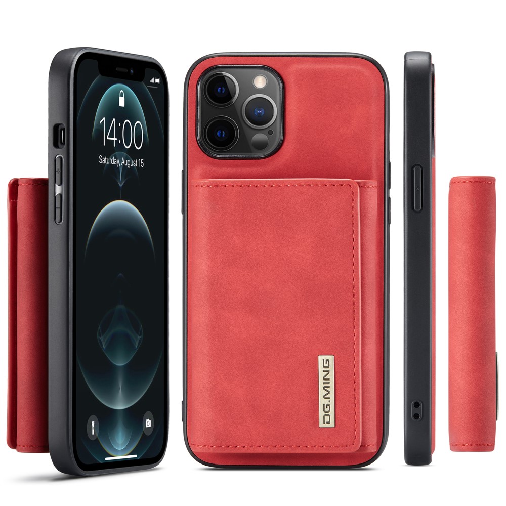 DG.MING DG.MING iPhone 13 Pro Max Skal samt Wallet med Kickstand - Röd