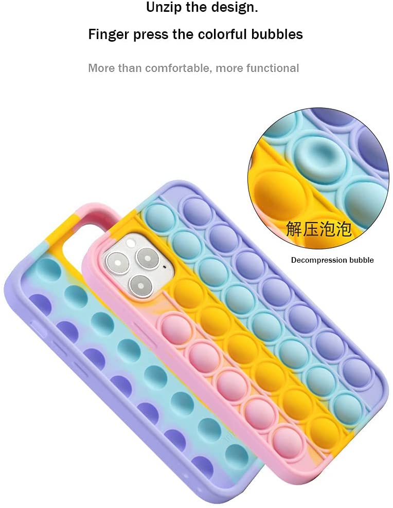 Fidget Toys Pop it Fidget Multicolor Skal till iPhone 13 Pro Max