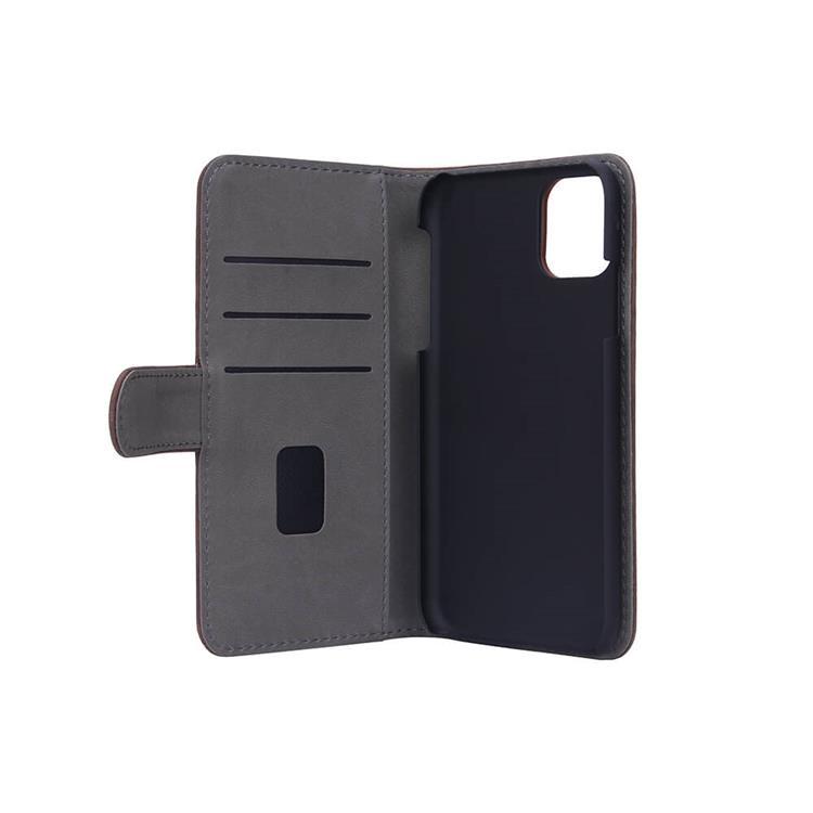 GEAR GEAR Mobilfodral Nubuck PU iPhone 11 - Brun