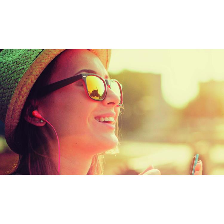 Kitsound KITSOUND Hörlurar Bounce In-Ear Trådlös Mic - Röd