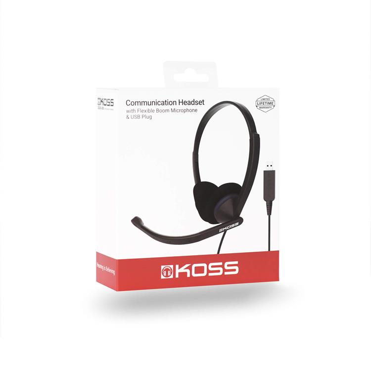 Koss KOSS Headset CS200-USB On-Ear Mic - Svart