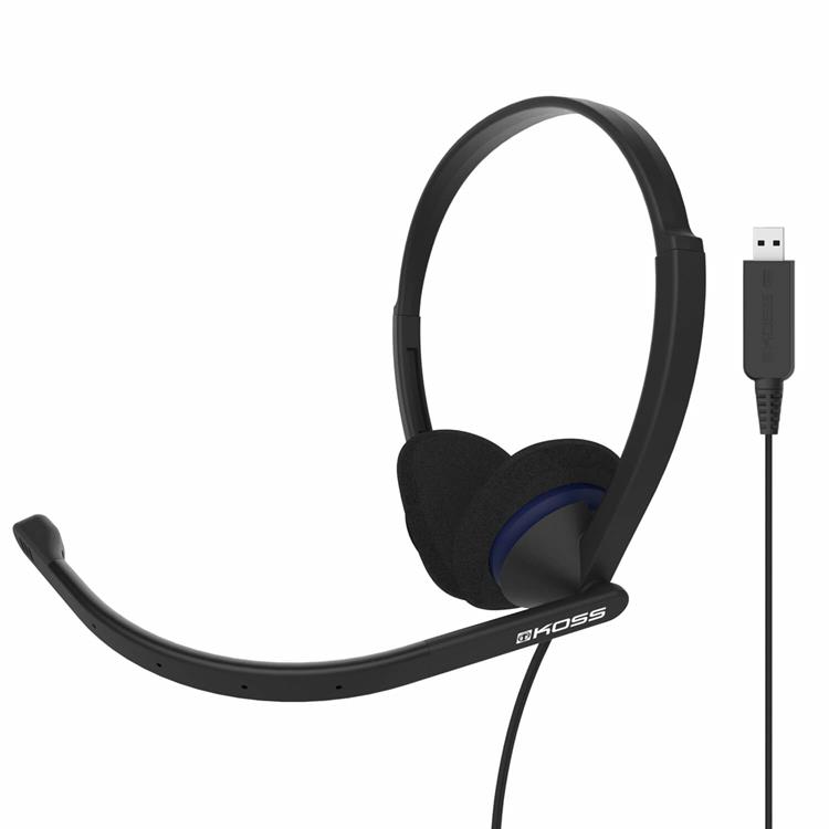 Koss KOSS Headset CS200-USB On-Ear Mic - Svart