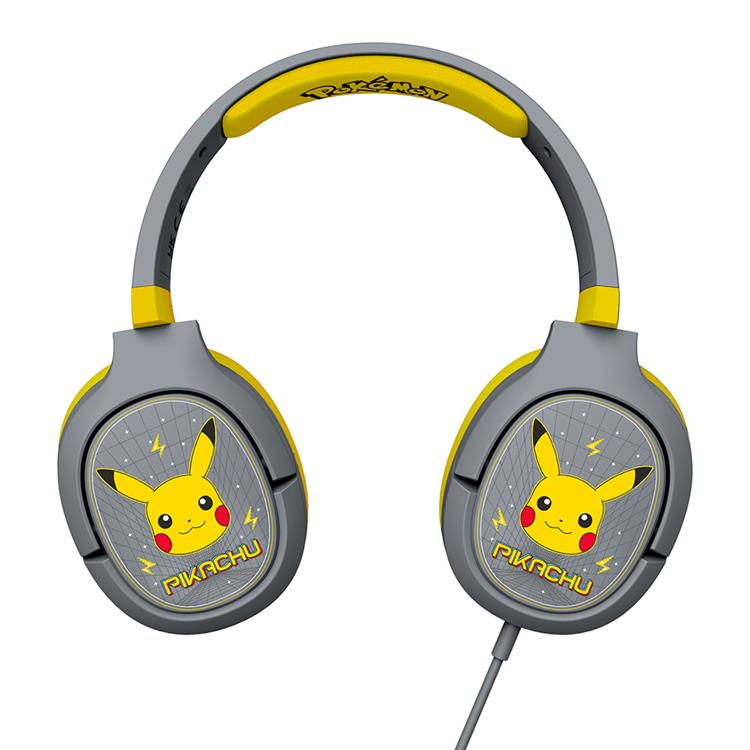 POKEMON POKEMON Pikachu Gaming-Headset Over Ear Bom-mikrofon - Grå