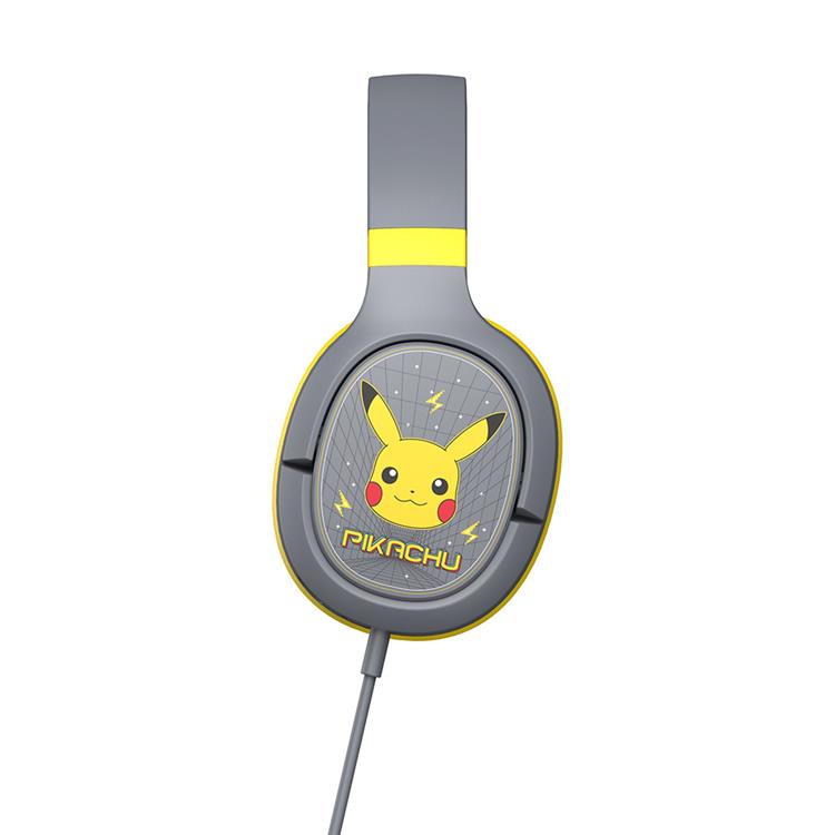 POKEMON POKEMON Pikachu Gaming-Headset Over Ear Bom-mikrofon - Grå