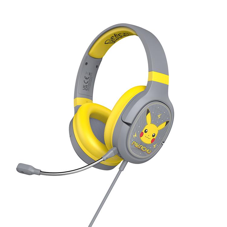 POKEMON POKEMON Pikachu Gaming-Headset Over Ear Bom-mikrofon - Grå