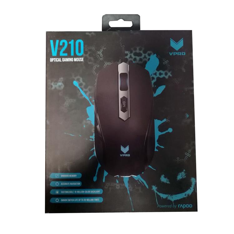 Rapoo VPRO Mouse Gaming V210 Optisk - Svart