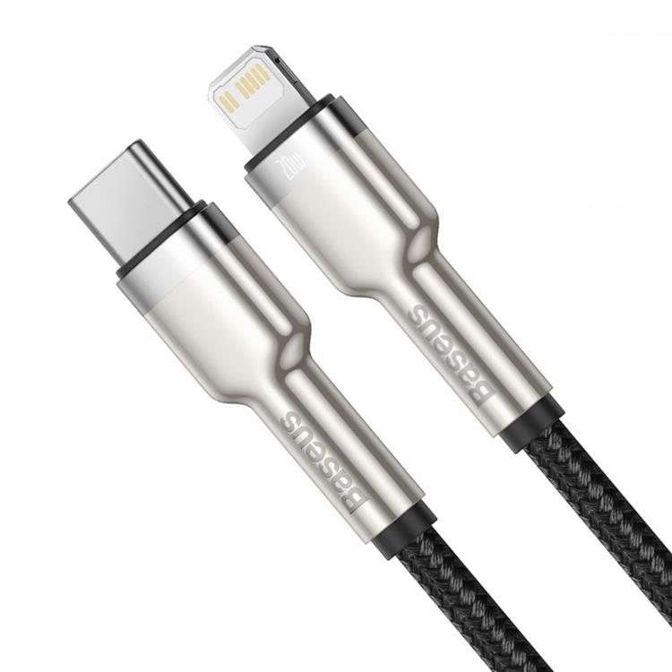 BASEUS Baseus Cafule Metal USB-A till Lightning kabel Pd20w 1m - Svart