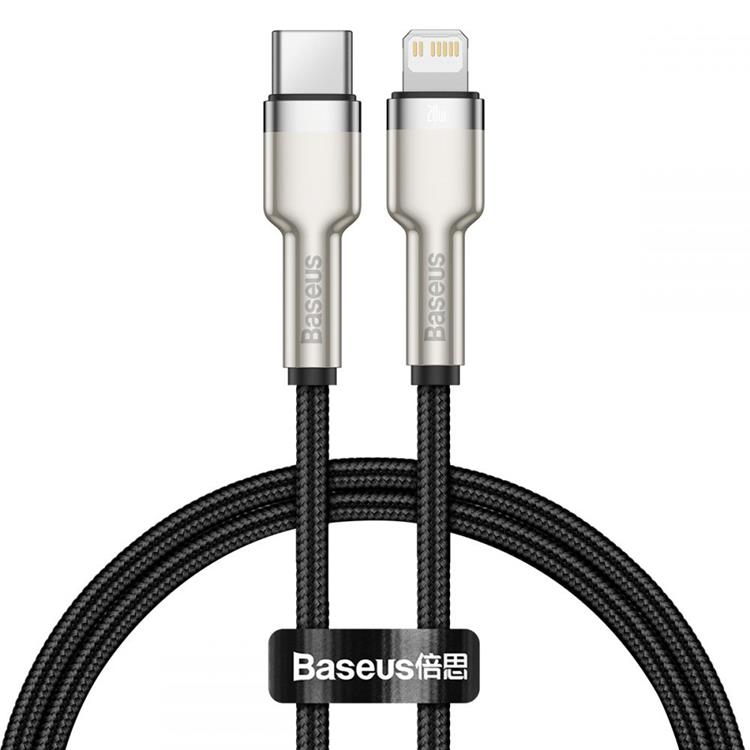 BASEUS Baseus Cafule Metal USB-A till Lightning kabel Pd20w 1m - Svart