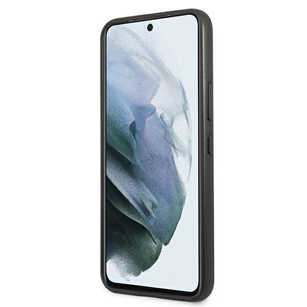 Mercedes Mercedes Läder Stars Pattern Skal Galaxy S22 Plus - Svart