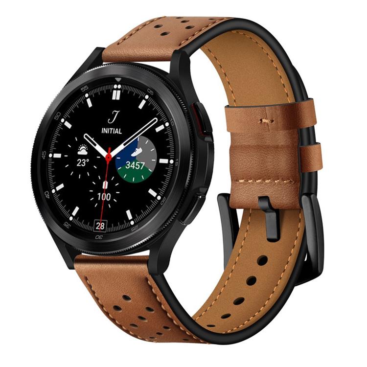 Tech-Protect Läder Armband Galaxy Watch 4/5/5 Pro (40/42/44/45/46 mm) - Brun