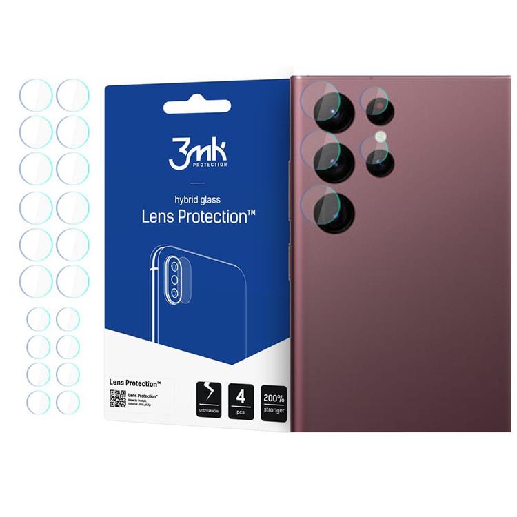 3MK 3mk Galaxy S22 Ultra HybridGlass Kameralinskydd - Transparent