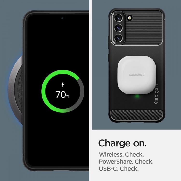 Spigen Spigen Rugged Armor Skal Galaxy S22 - Matte Svart