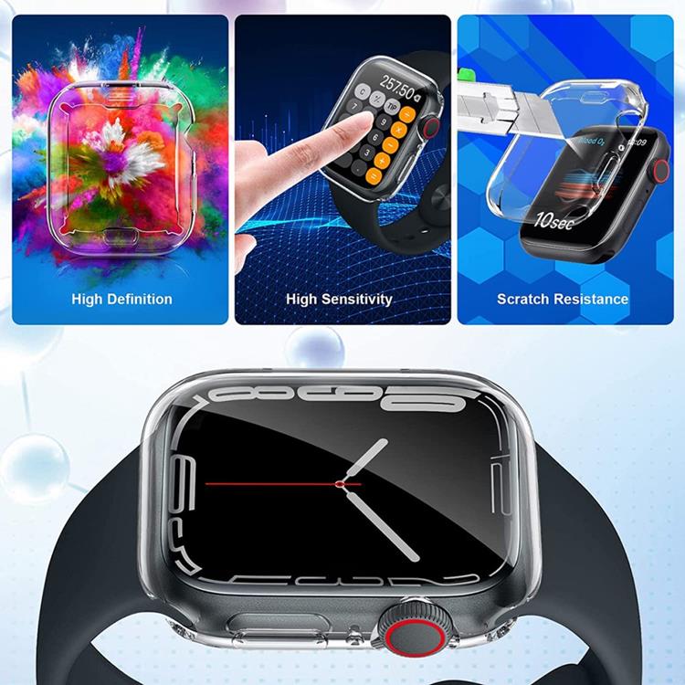 OEM TPU Skal Apple Watch 7 45 mm - Transparent