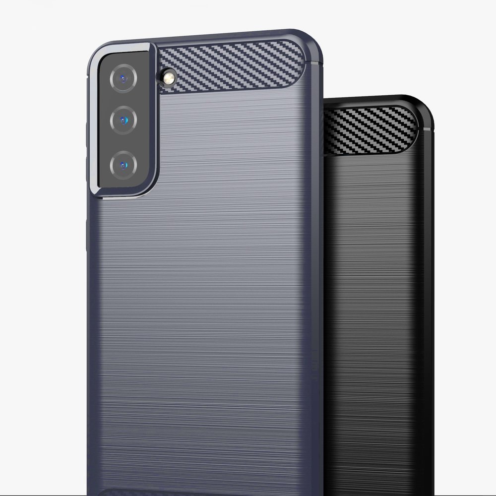 Hurtel Carbon Flexible TPU skal till Samsung Galaxy S21 Plus 5G - Blå