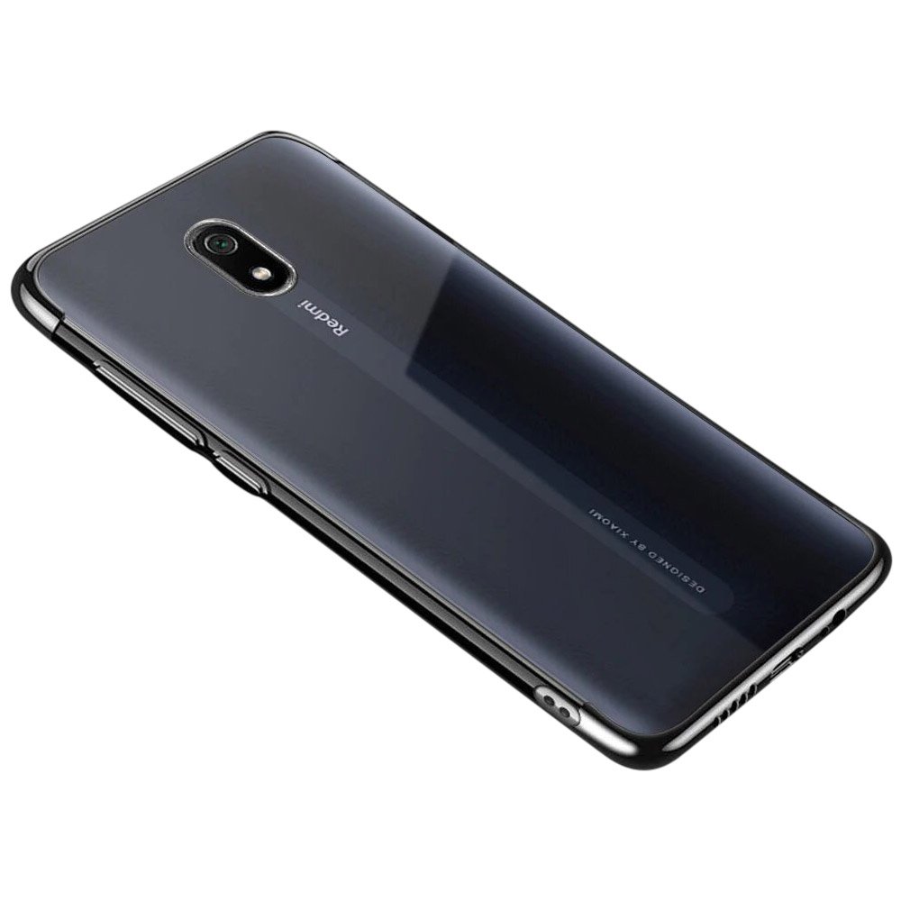 OEM Clear skal med frame till Xiaomi Redmi 8A - Svart