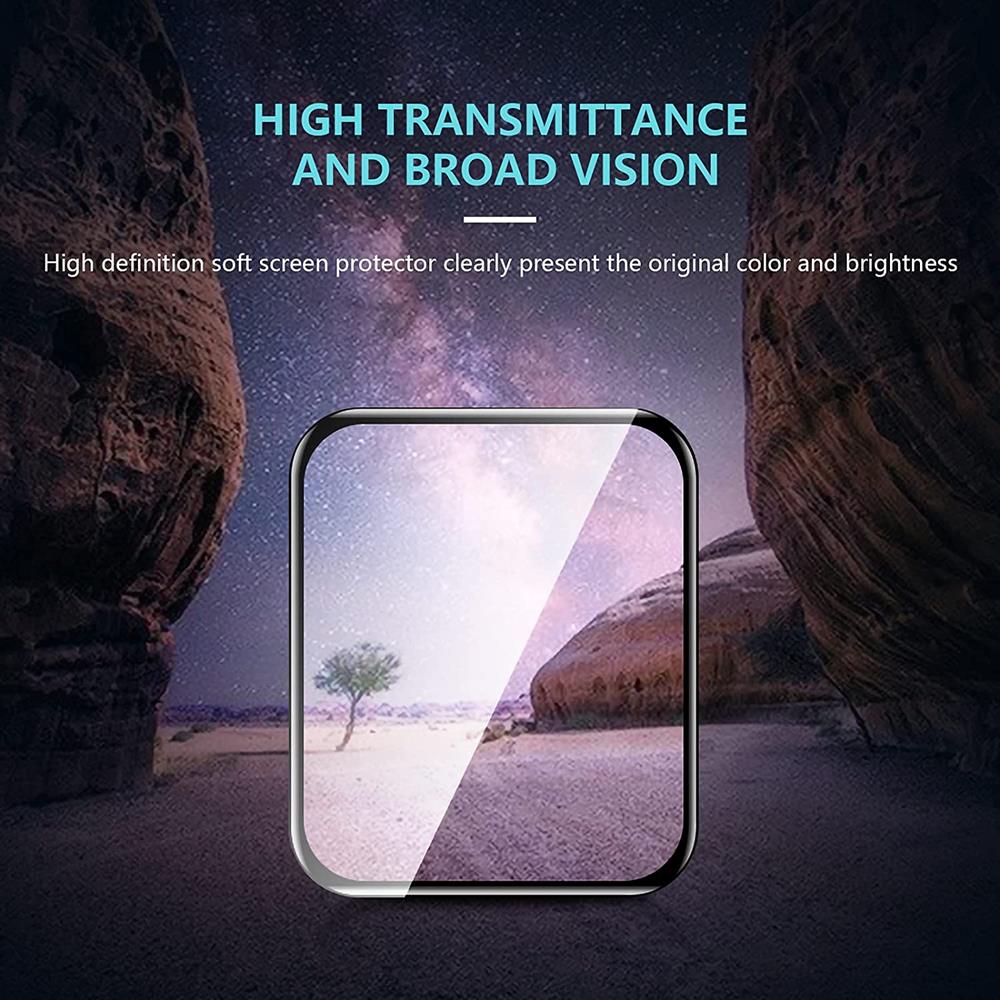 A-One Brand [2-PACK] 3D Curved Härdat Glas Skärmskydd Full Glue Apple Watch 41mm - Svart