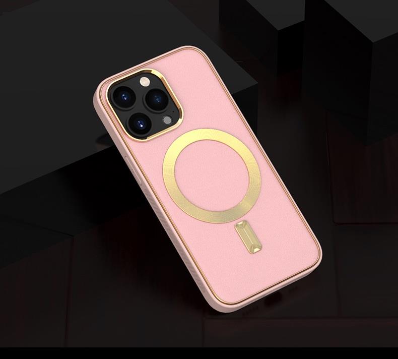 Boom of Sweden BOOM iPhone 14 Magsafe Läderskal - Rosa