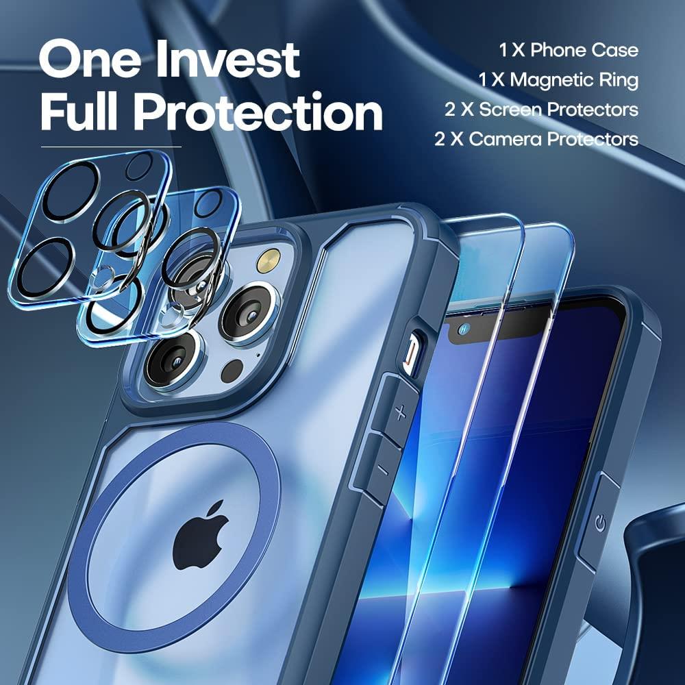 Boom of Sweden [6in1] Boom iPhone 13 Pro Max Skal Kameralinsskydd Härdat Glas MagSafe Ring