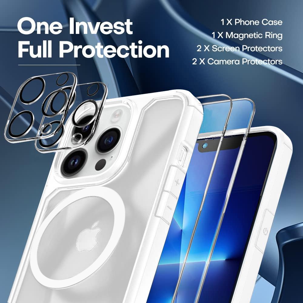 Boom of Sweden [6in1] Boom iPhone 13 Pro Max Skal Kameralinsskydd Härdat Glas MagSafe Ring