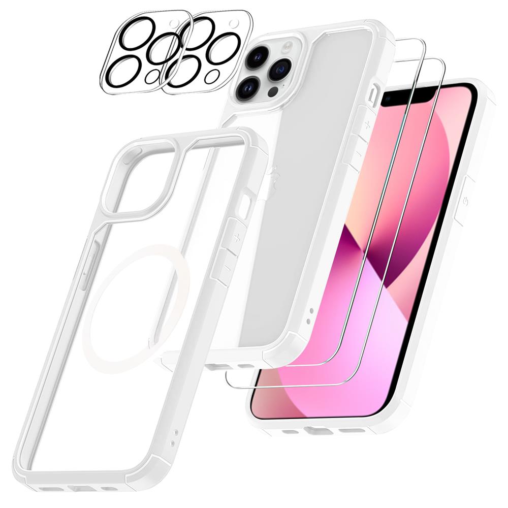 Boom of Sweden [6in1] Boom iPhone 13 Pro Max Skal Kameralinsskydd Härdat Glas MagSafe Ring