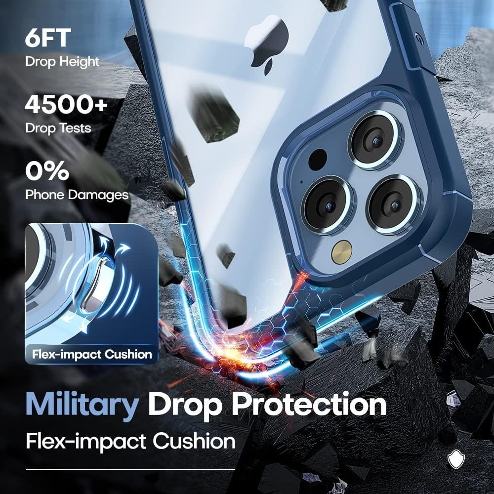 Boom of Sweden [6in1] BOOM iPhone 14 Pro Max Skal Kameralinsskydd Härdat Glas MagSafe Ring