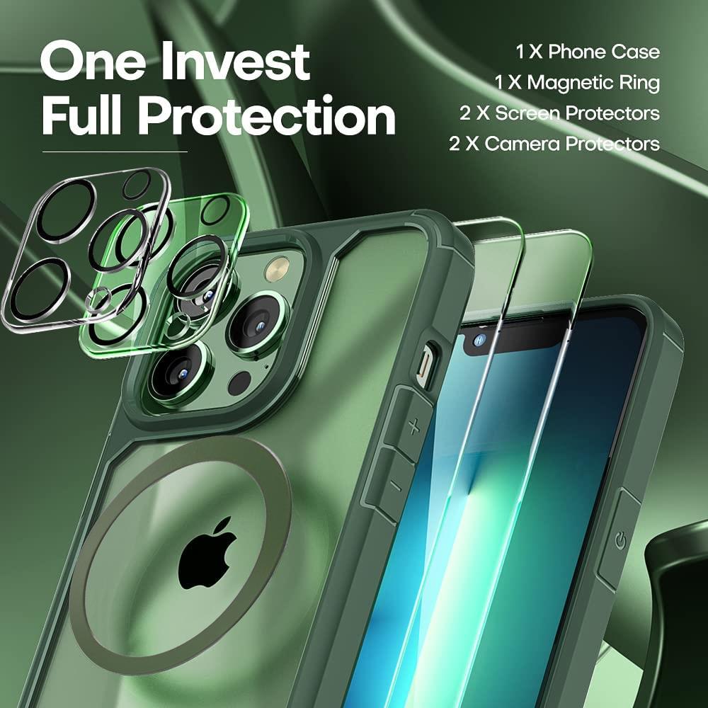 Boom of Sweden [6in1] BOOM iPhone 14 Pro Max Skal Kameralinsskydd Härdat Glas MagSafe Ring