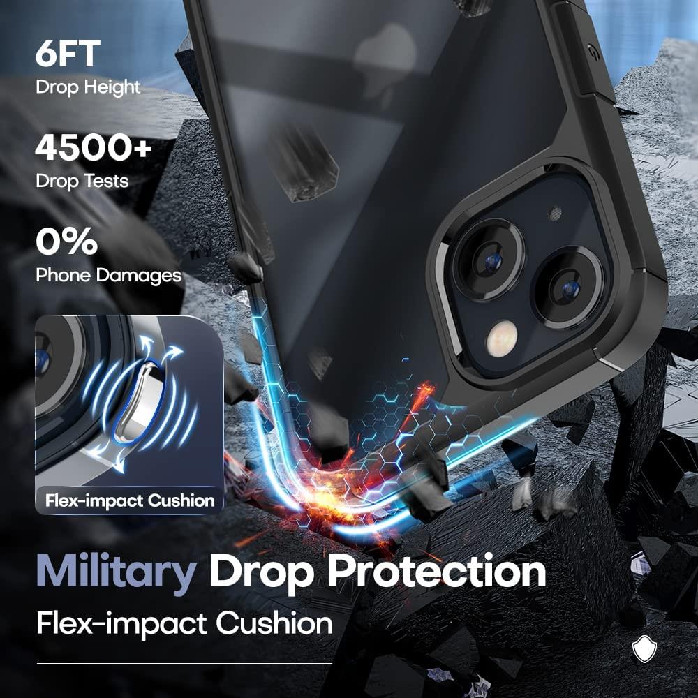 Boom of Sweden [6in1] BOOM iPhone 14 Plus Skal - Kameralinsskydd - Härdat Glas - MagSafe Ring