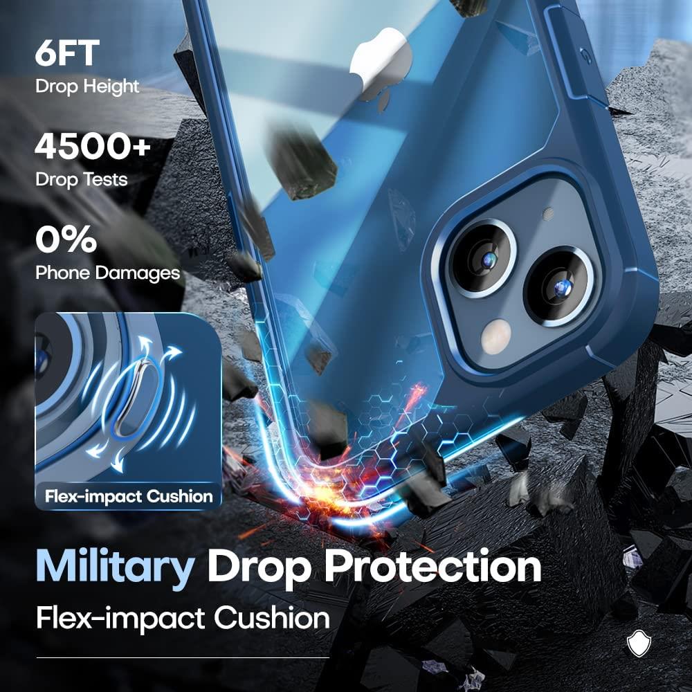 Boom of Sweden [6in1] BOOM iPhone 14 Plus Skal - Kameralinsskydd - Härdat Glas - MagSafe Ring