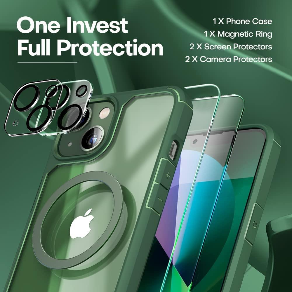 Boom of Sweden [6in1] BOOM iPhone 14 Plus Skal - Kameralinsskydd - Härdat Glas - MagSafe Ring