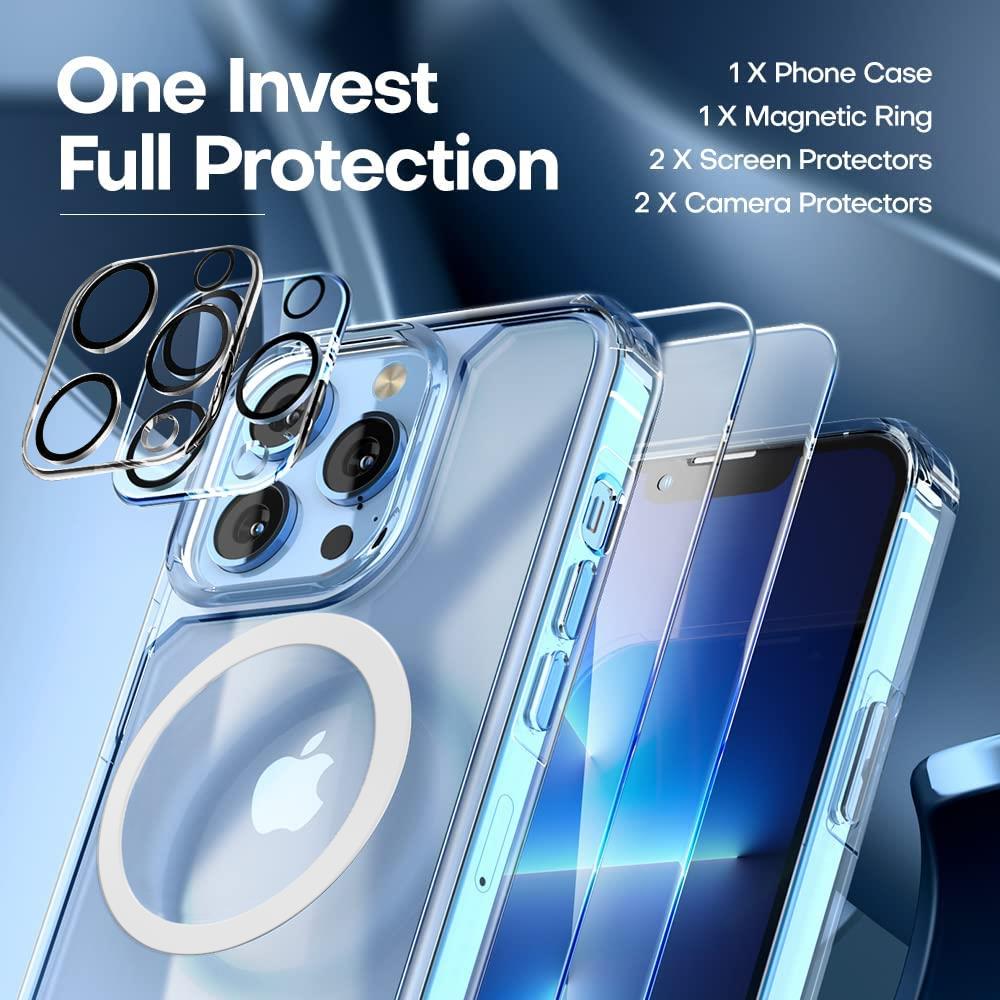 Boom of Sweden [6in1] BOOM iPhone 14 Pro Skal - Kameralinsskydd - Härdat Glas - MagSafe Ring