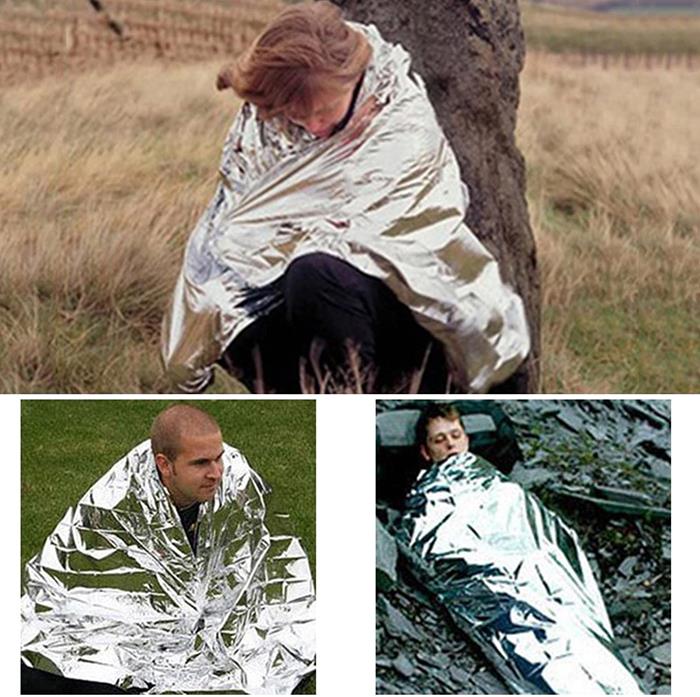 OEM Nödfilt Värmefolie Vindtät & Lättvikt Överlevnadsfilt - Silver