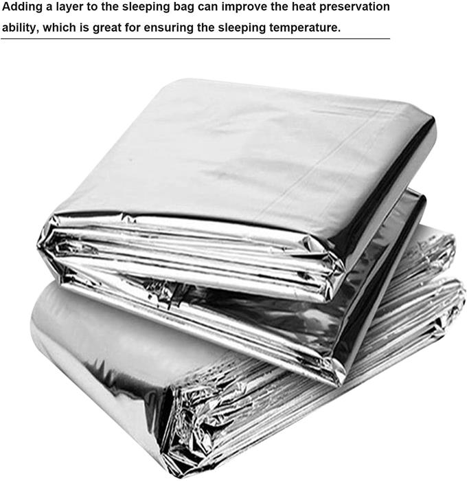 OEM Nödfilt Värmefolie Vindtät & Lättvikt Överlevnadsfilt - Silver
