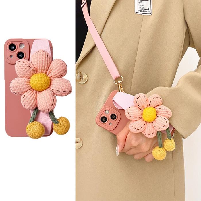 OEM Pumpkin Handrem iPhone 12 Skal - Rosa