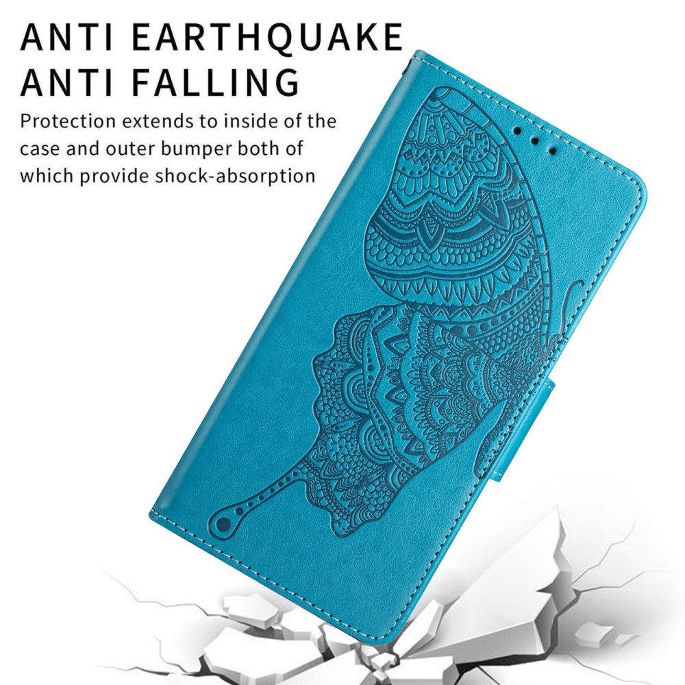 OEM Fjärilar iPhone 12 Pro Max Plånboksfodral - Blå