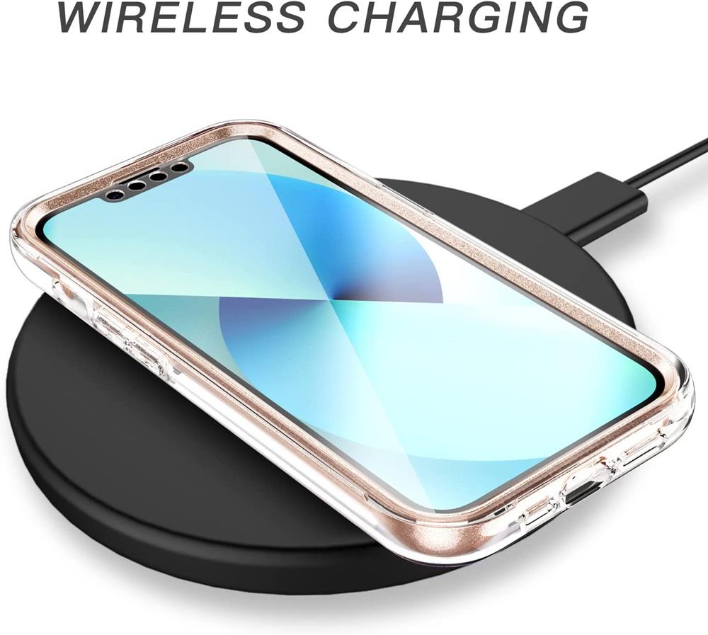 OEM Marble Grid 360° Skal iPhone 13 - Rosa