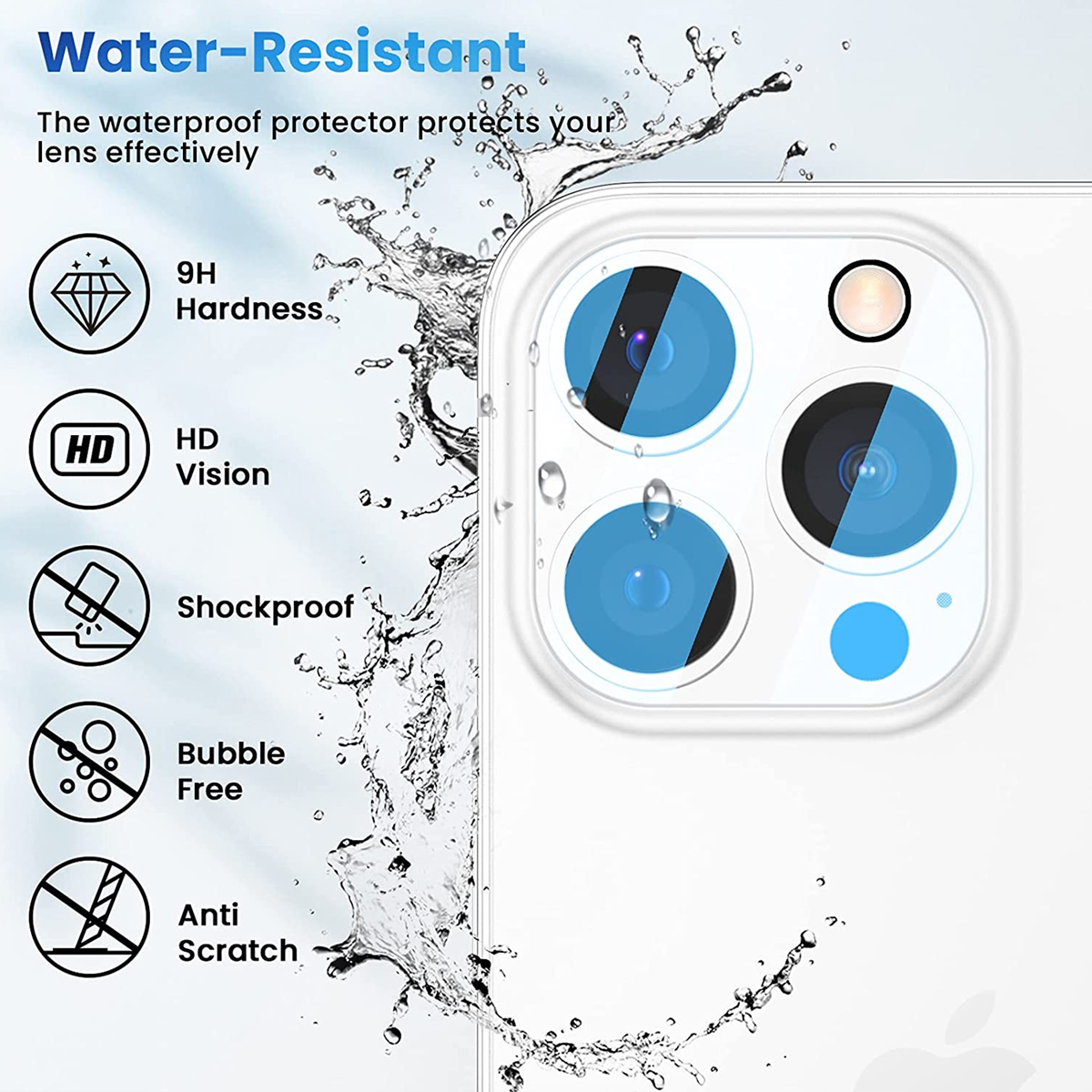 OEM [2-PACK] Skärmskydd iPhone 14 Pro Kameralinsskydd i Härdat glas Clear