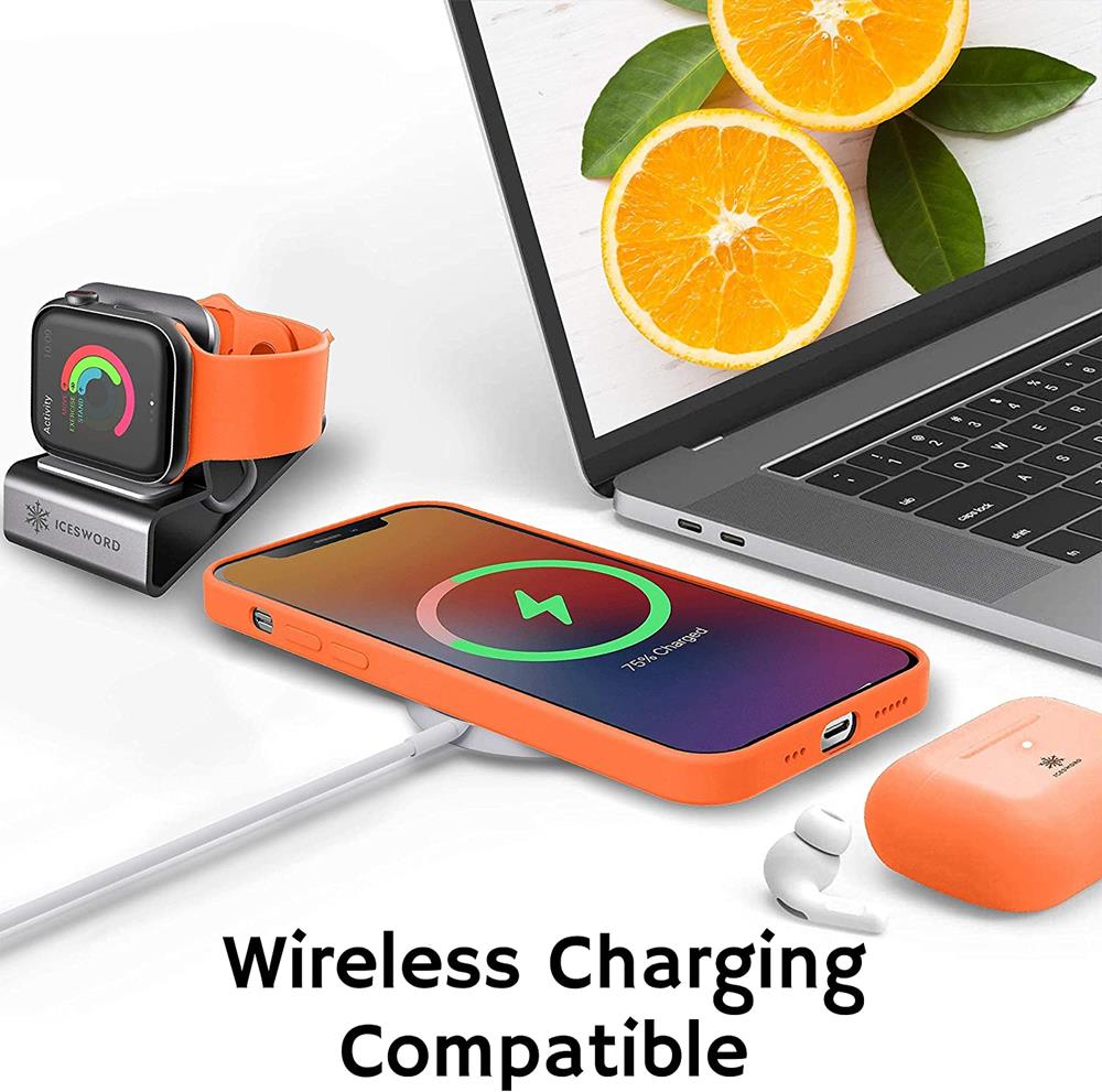 OEM iPhone 14 Plus Skal Magsafe Silicone Ultra Slim - Orange