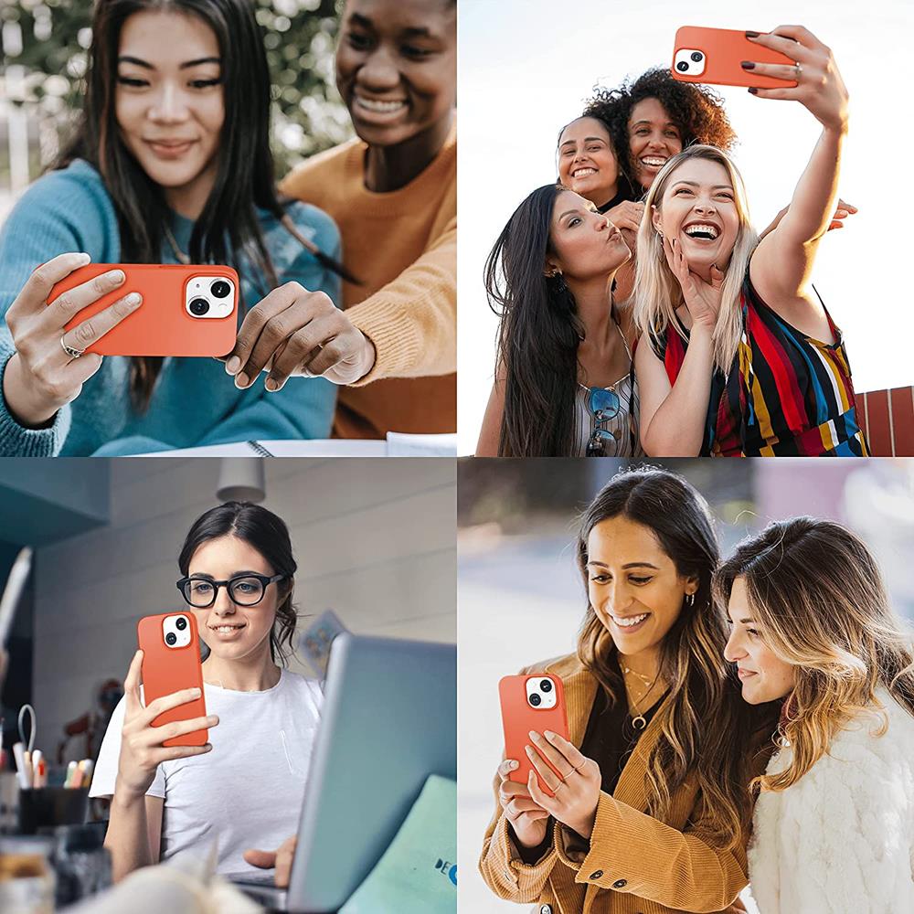 OEM iPhone 14 Plus Skal Magsafe Silicone Ultra Slim - Orange