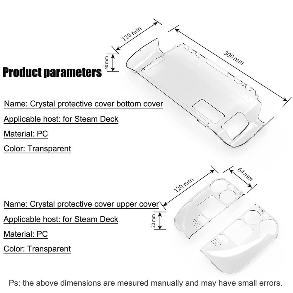 OEM Crystal Cover Skal till Steam Deck - Clear
