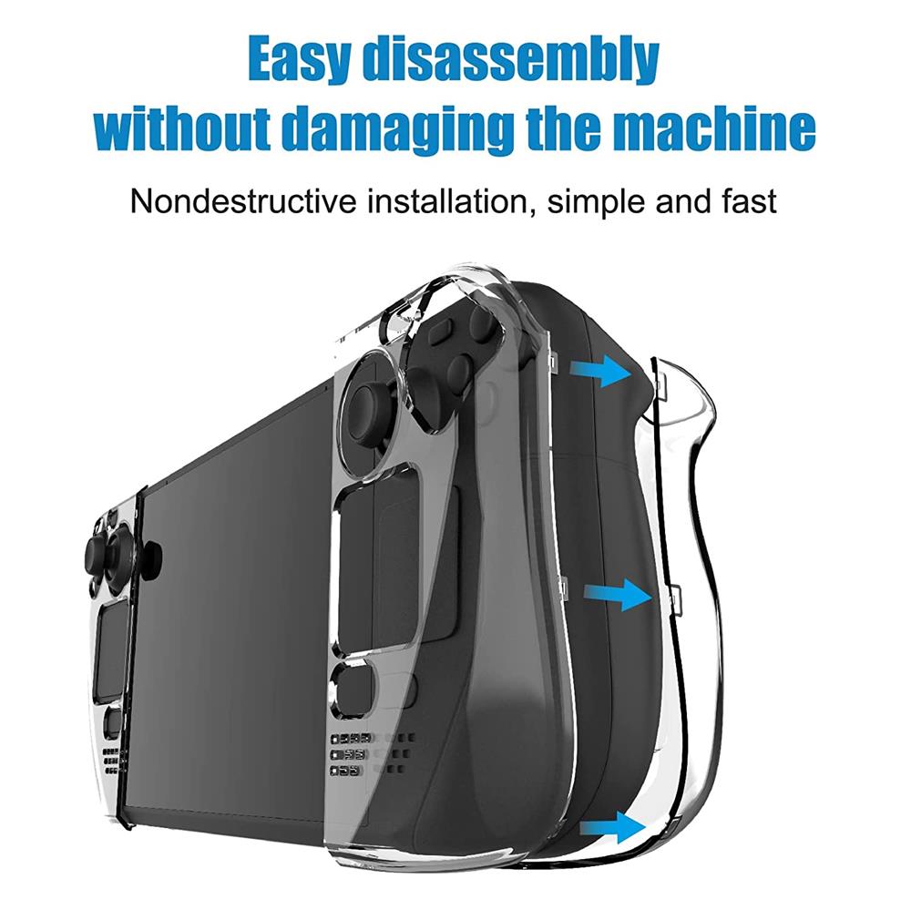 OEM Crystal Cover Skal till Steam Deck - Clear