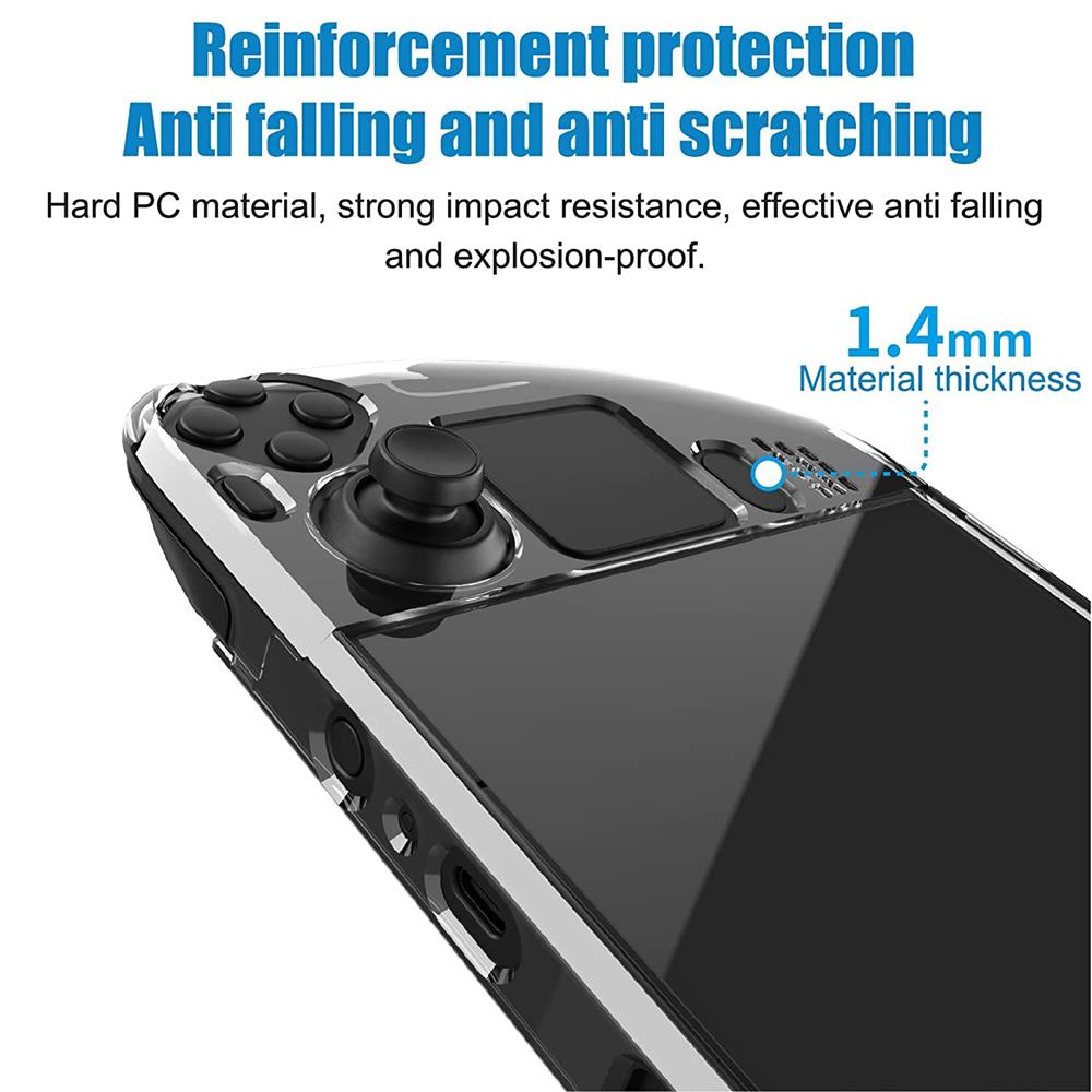 OEM Crystal Cover Skal till Steam Deck - Clear