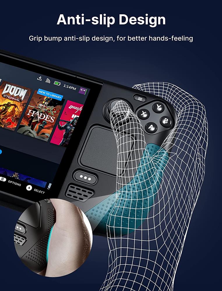 OEM Shock-Absorption Silikonskal till Steam Deck - Svart