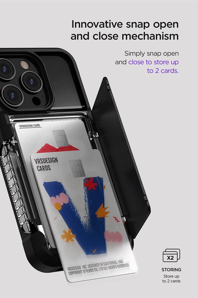 VERUS VRS DESIGN Neo Flip Skal iPhone 14 Pro - Svart