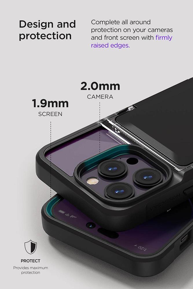 VERUS VRS DESIGN Neo Flip Skal iPhone 14 Pro - Svart