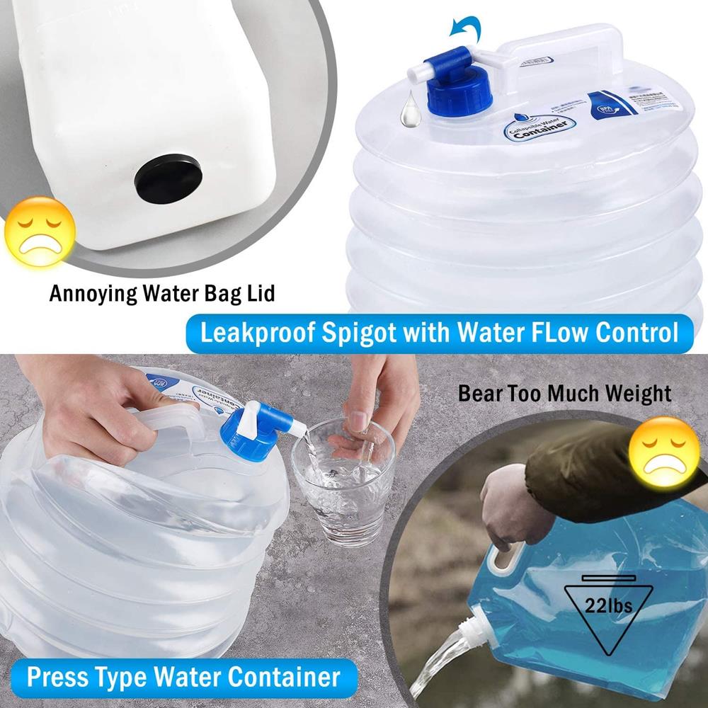 OEM 5L - Hopfällbar Vattenbehållare Utomhusvattenpåse