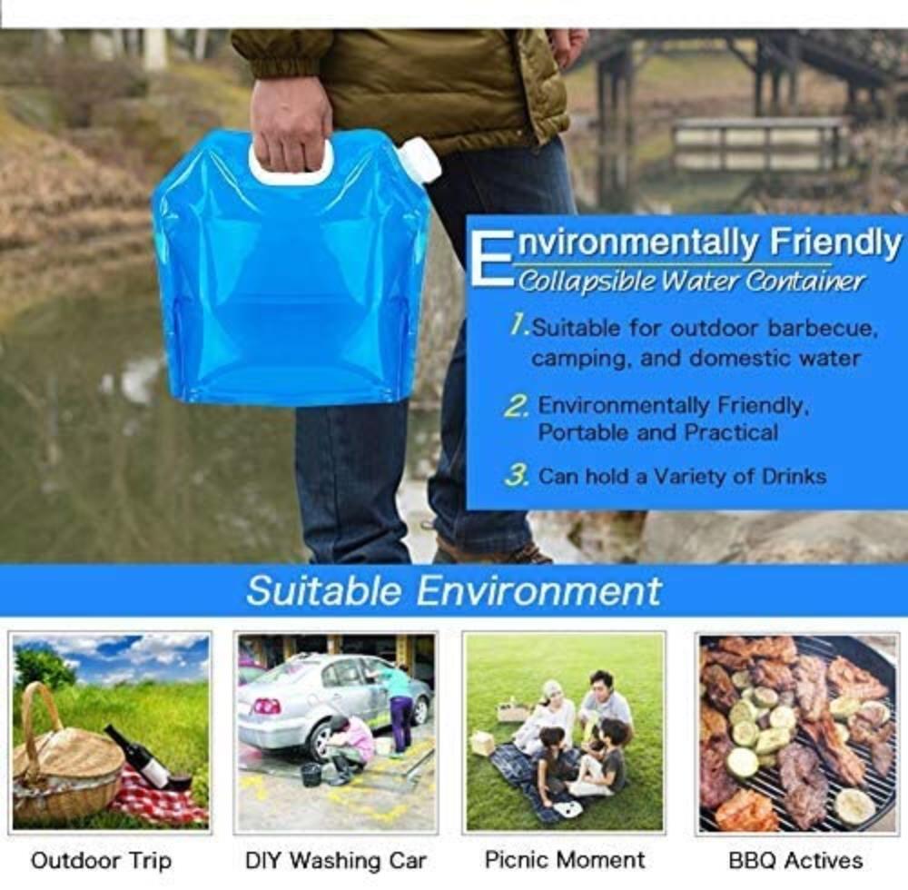 OEM 5L - Hopfällbar Vattenbehållare Utomhusvattenpåse - Blå