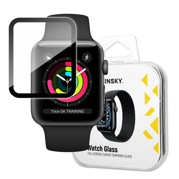 Wozinsky Wozinsky Apple Watch 38mm Härdat Glas Skärmskydd Hybrid - Svart