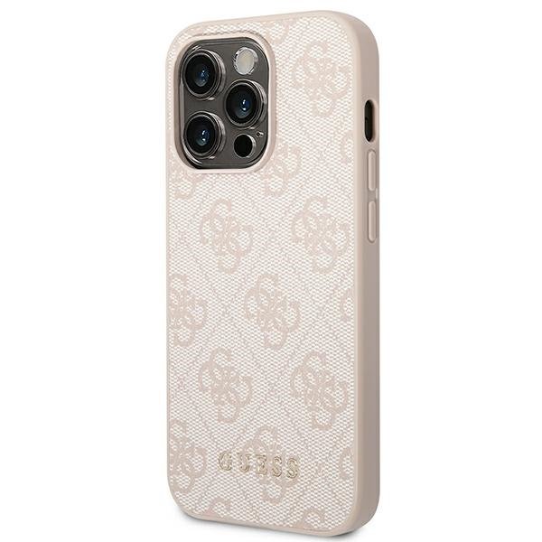 Guess GUESS iPhone 14 Pro Max Skal Metall Gold Logo - Rosa