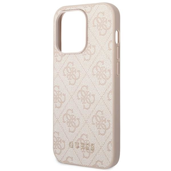 Guess GUESS iPhone 14 Pro Max Skal Metall Gold Logo - Rosa