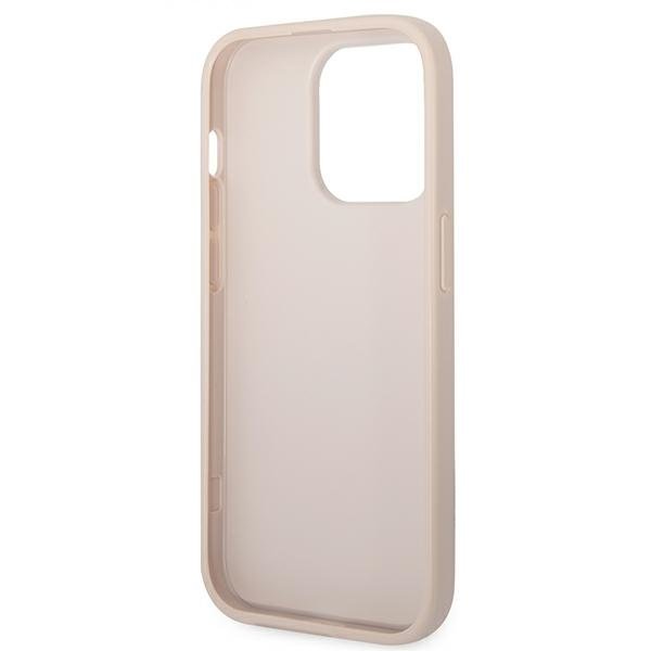 Guess GUESS iPhone 14 Pro Max Skal Metall Gold Logo - Rosa